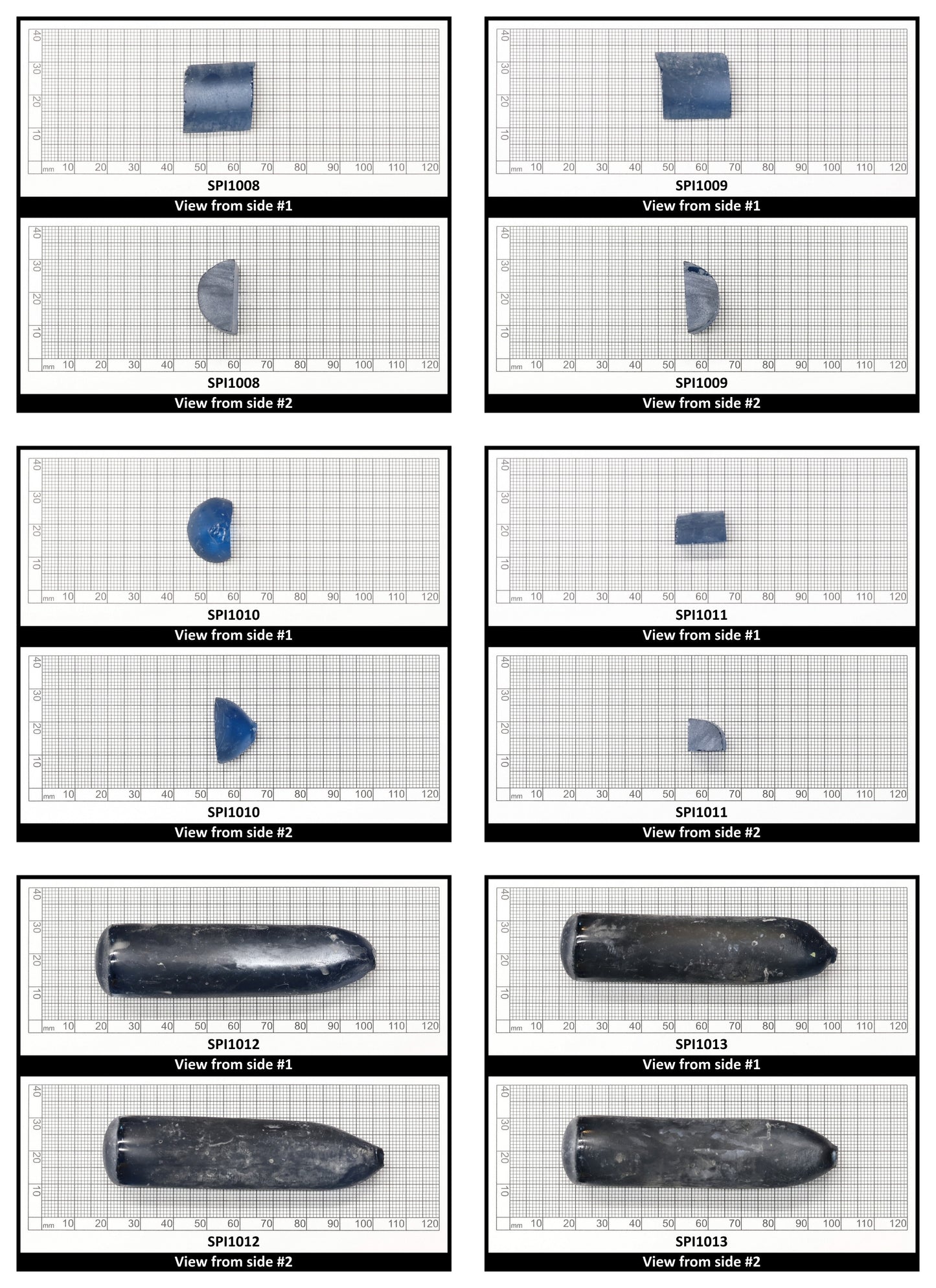 Dark Blue #119 Lab Created Spinel Faceting Rough for Gem Cutting - Various Sizes