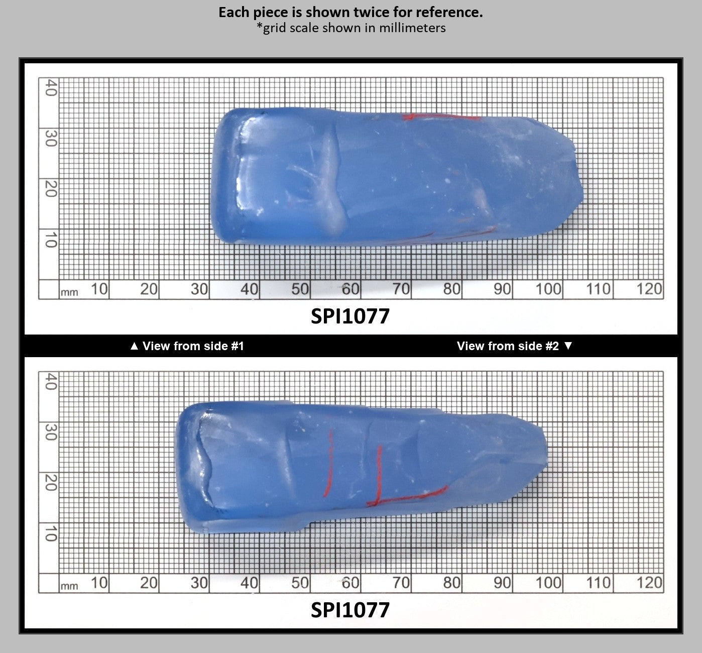 Aquamarine Blue #105 Lab Created Spinel Faceting Rough for Gem Cutting - Various Sizes : SPI1077