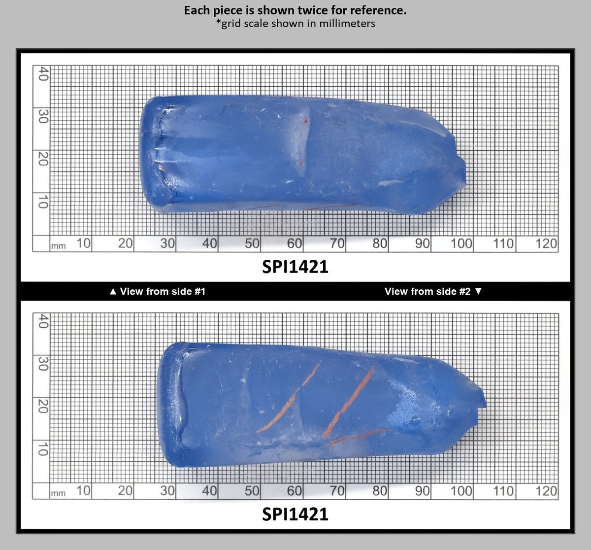 Aquamarine Blue #105 Lab Created Spinel Faceting Rough for Gem Cutting - Various Sizes : SPI1421