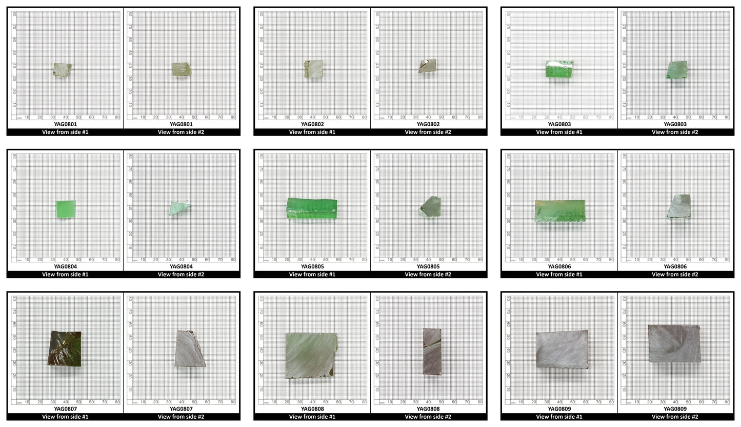 Christmas Garnet YAG Cr3+:YAG Faceting Rough for Gem Cutting - Various Sizes
