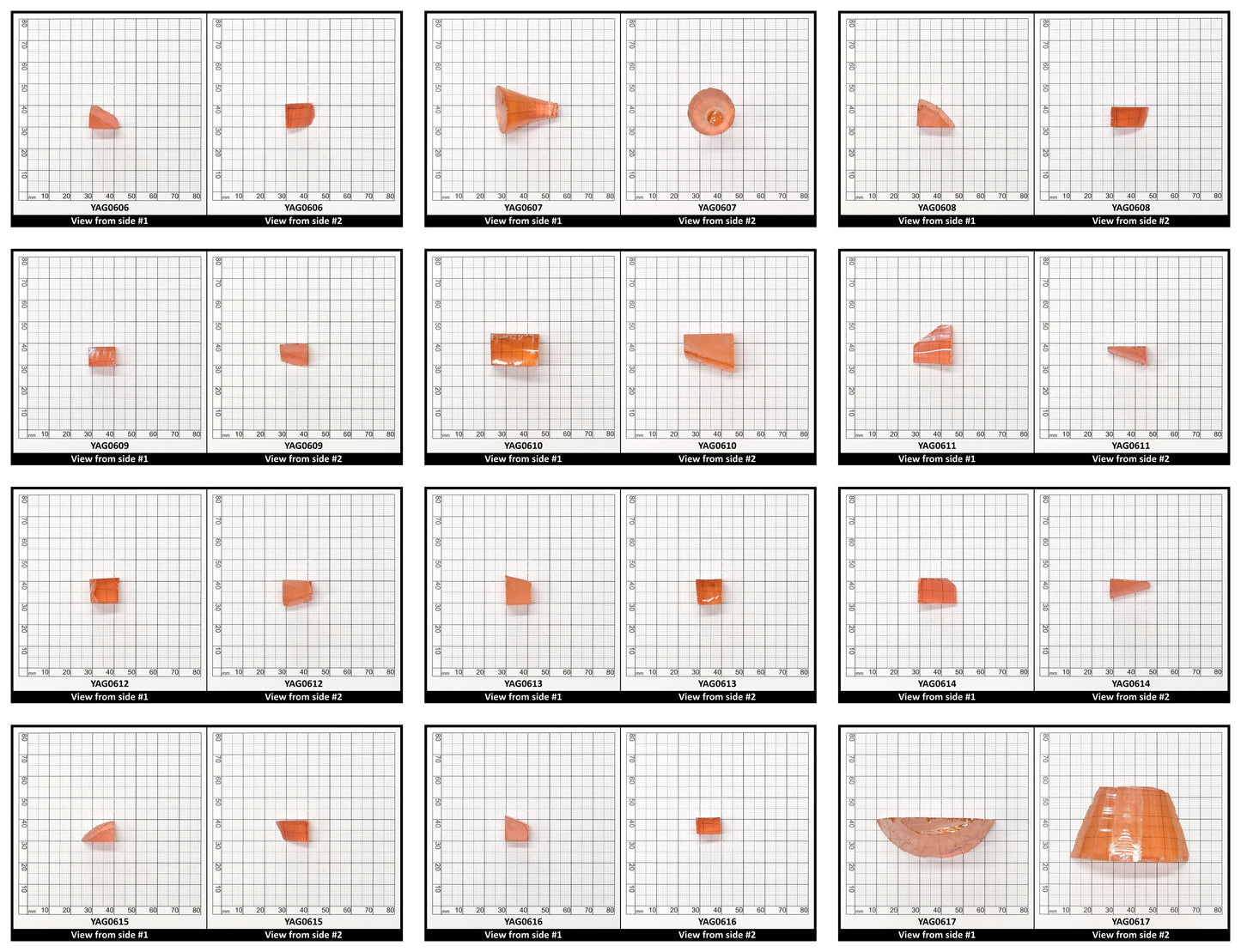 Pink YAG Faceting Rough for Gem Cutting - Various Sizes