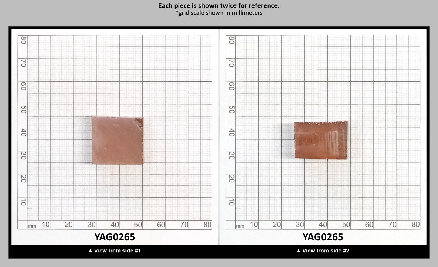 Dusty Peach YAG Faceting Rough for Gem Cutting - Various Sizes : YAG0265