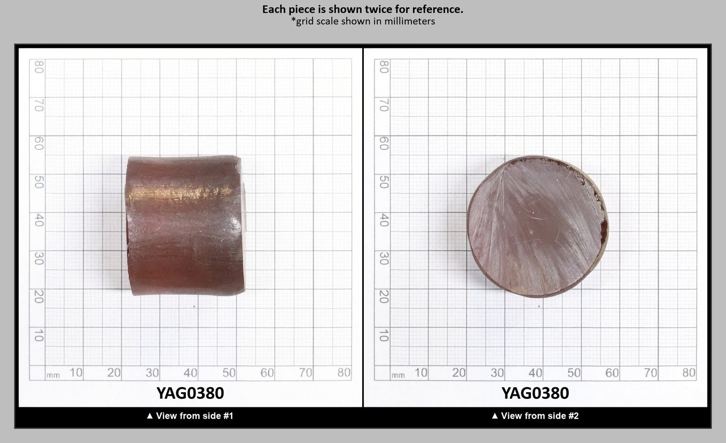 Dusty Purple YAG Faceting Rough for Gem Cutting - Various Sizes : YAG0380