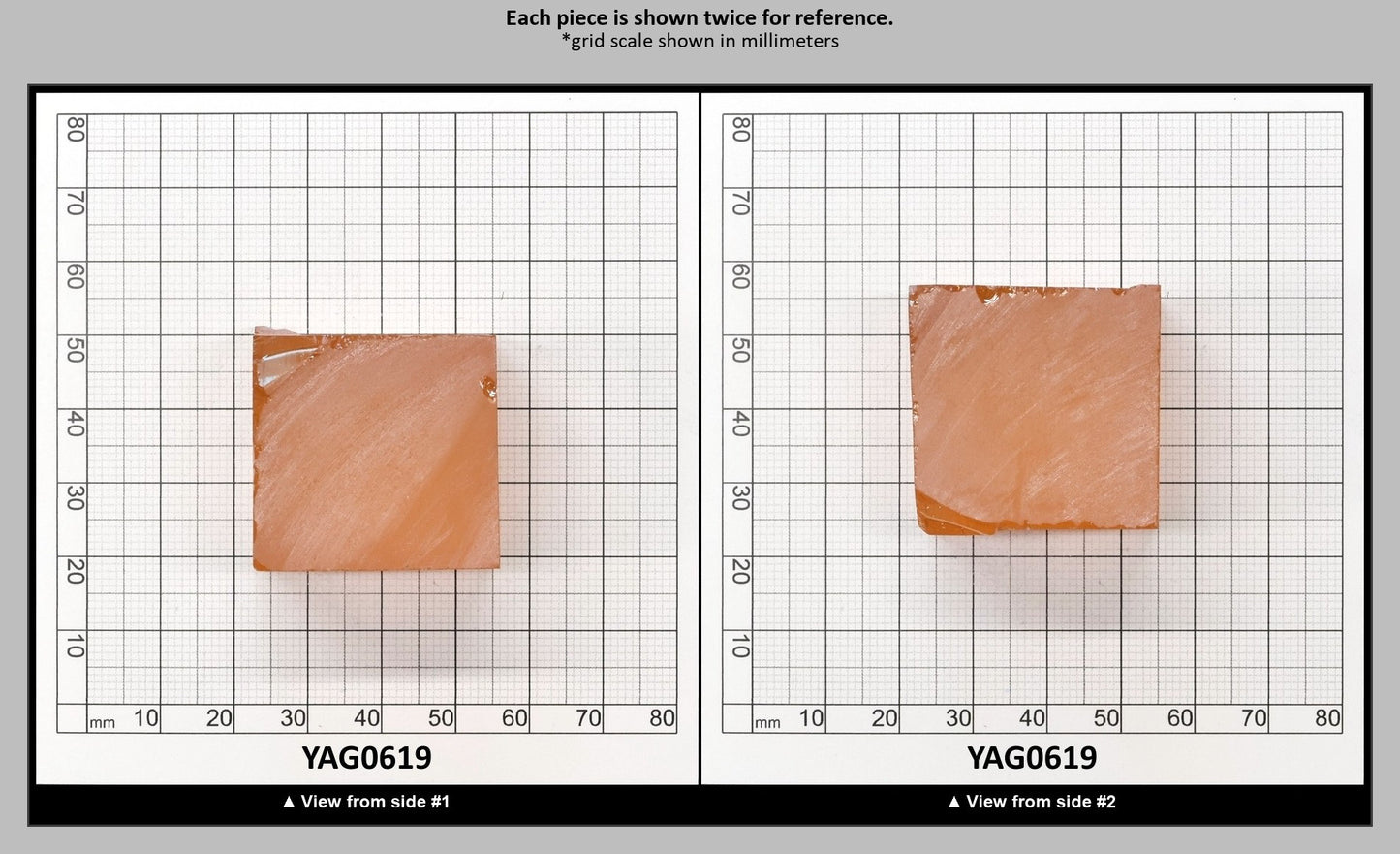 Pink YAG Faceting Rough for Gem Cutting - Various Sizes : YAG0619