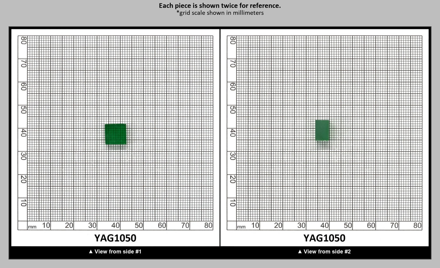 Light Green YAG Polycrystalline (Ceramic) Faceting Rough : YAG1050