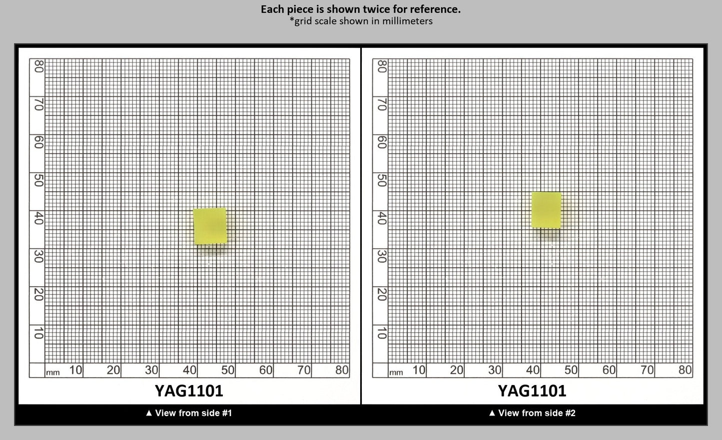 Yellow YAG Polycrystalline (Ceramic) Faceting Rough : YAG1101