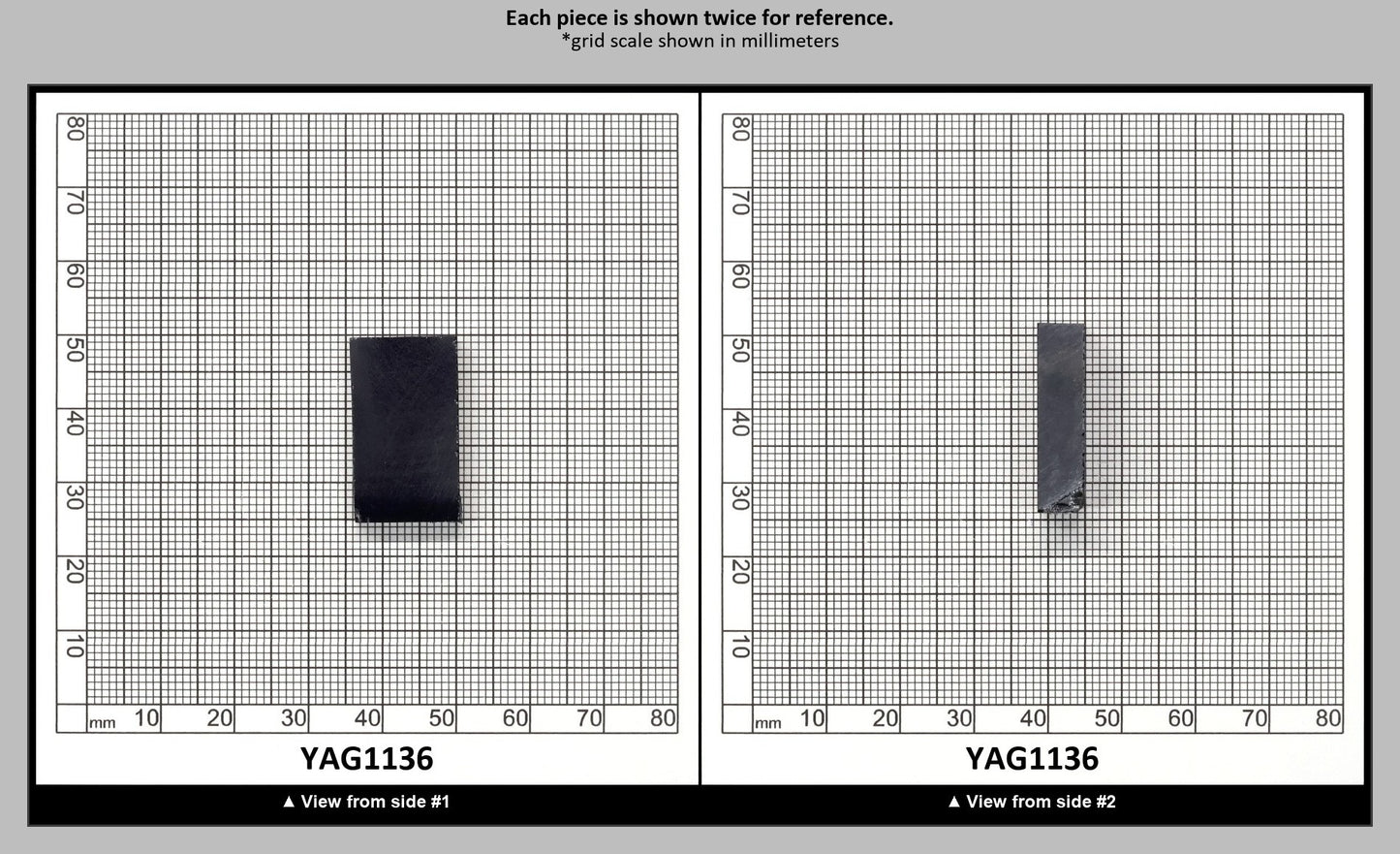 Blue YAG Polycrystalline (Ceramic) Faceting Rough : YAG1136