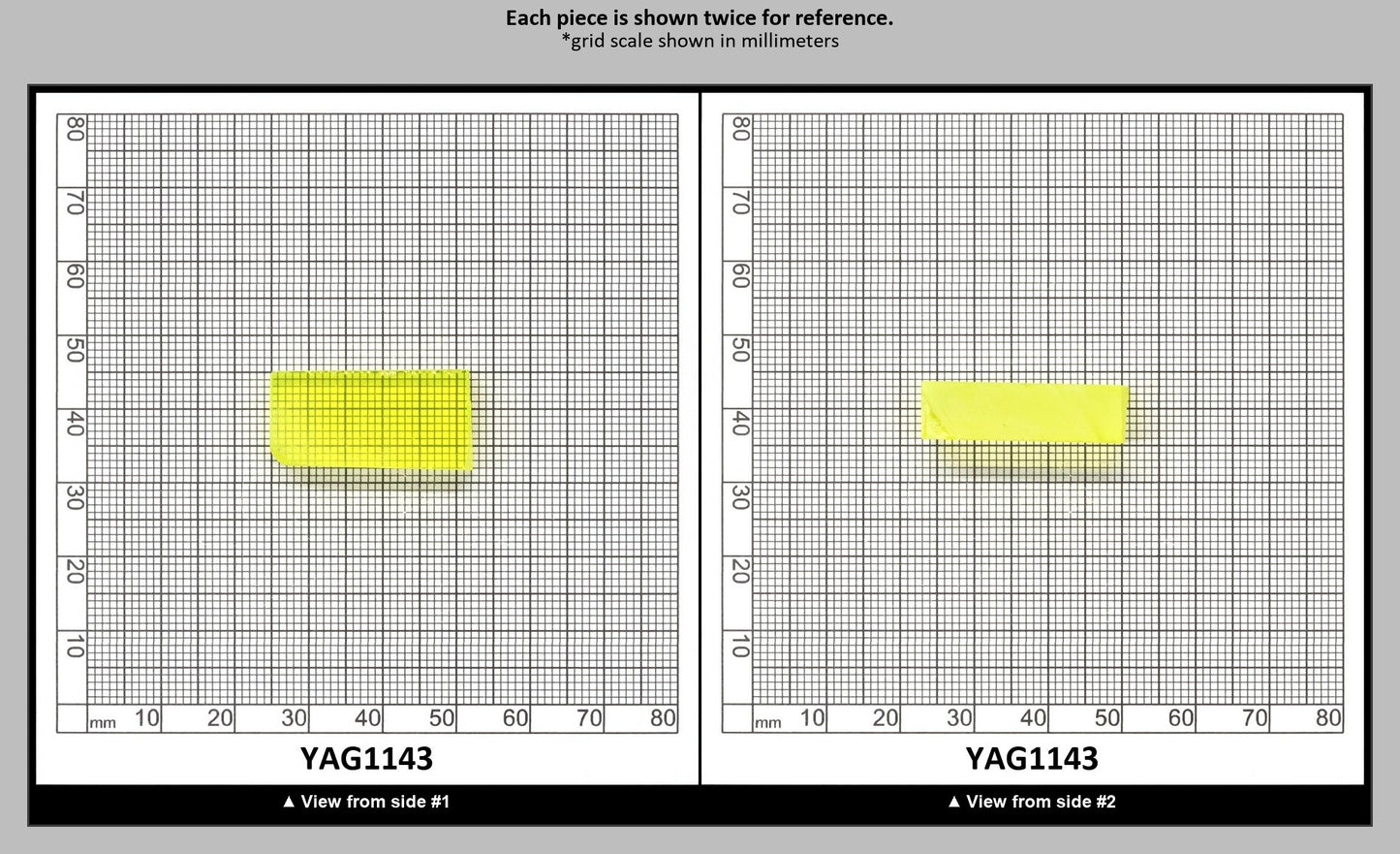 Neon Yellow YAG Polycrystalline (Ceramic) Faceting Rough : YAG1143