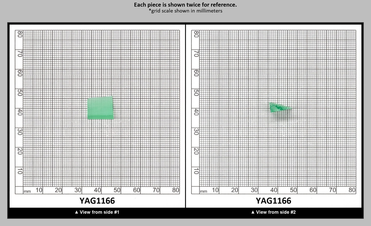 Green (Tsavorite) Garnet V:YAG Faceting Rough for Gem Cutting - Various Sizes : YAG1166