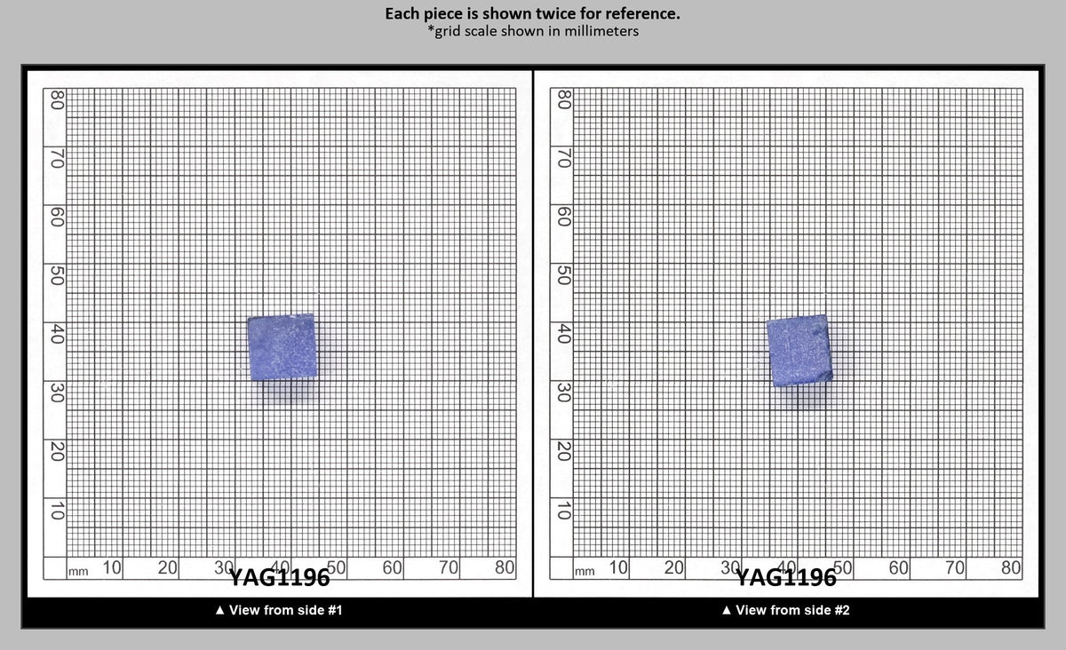 Cobalt Blue Polycrystalline (Ceramic) YAG - Faceting Rough : YAG1196