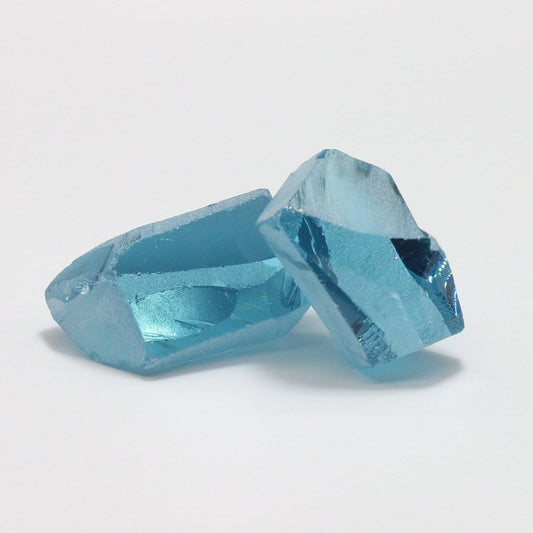Nanosital Simulated Aquamarine Lab Created Faceting Rough for Gem Cutting - #A-150 - Various Sizes #BEGIN