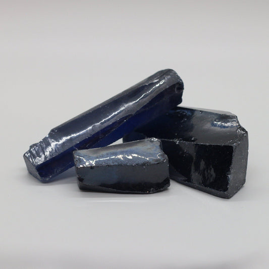 Blue Sapphire Cubic Zirconia Faceting Rough for Gem Cutting - Various Sizes #BEGIN