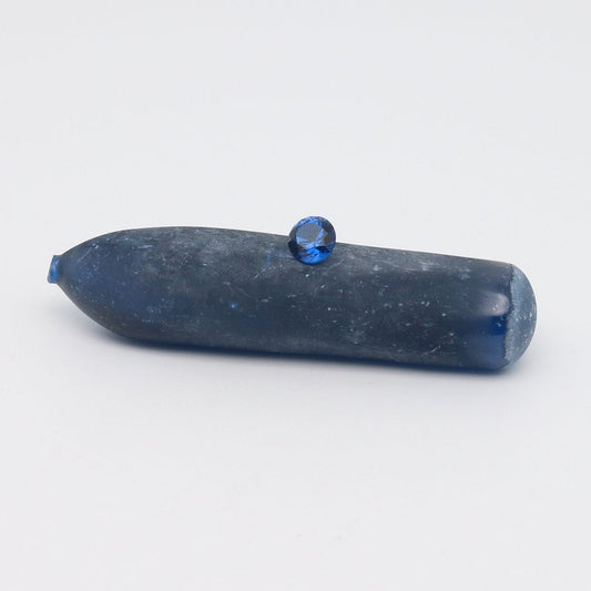 Burma Dark Blue #113-Djeva Lab Created Spinel Faceting Rough for Gem Cutting - Various Sizes #BEGIN