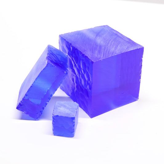 Cobalt Blue Hydrothermal Synthetic Quartz - Lab Created Faceting Rough #BEGIN
