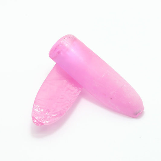 Extra Light Pink #1.25 Lab Created Corundum Sapphire Faceting Rough for Gem Cutting - Various Sizes - Split Boule #BEGIN