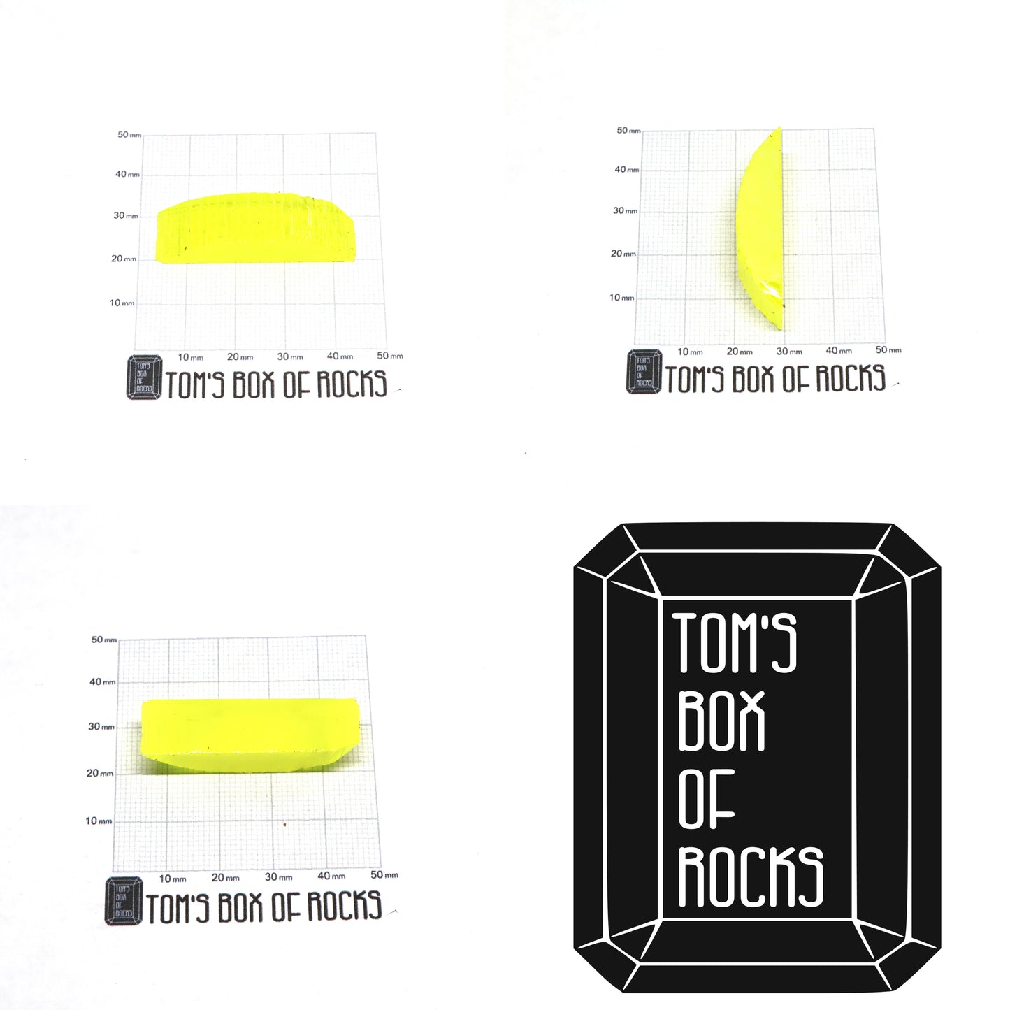 GAGG Lumogarnet Rough β Neon Yellow Fluorescent Crystal with Afterglow