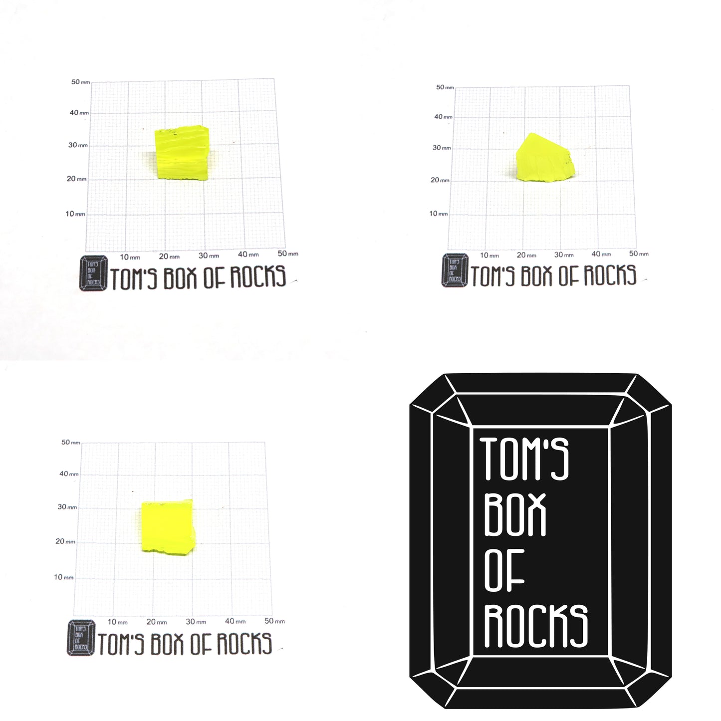 GAGG Lumogarnet Rough β Neon Yellow Fluorescent Crystal with Afterglow