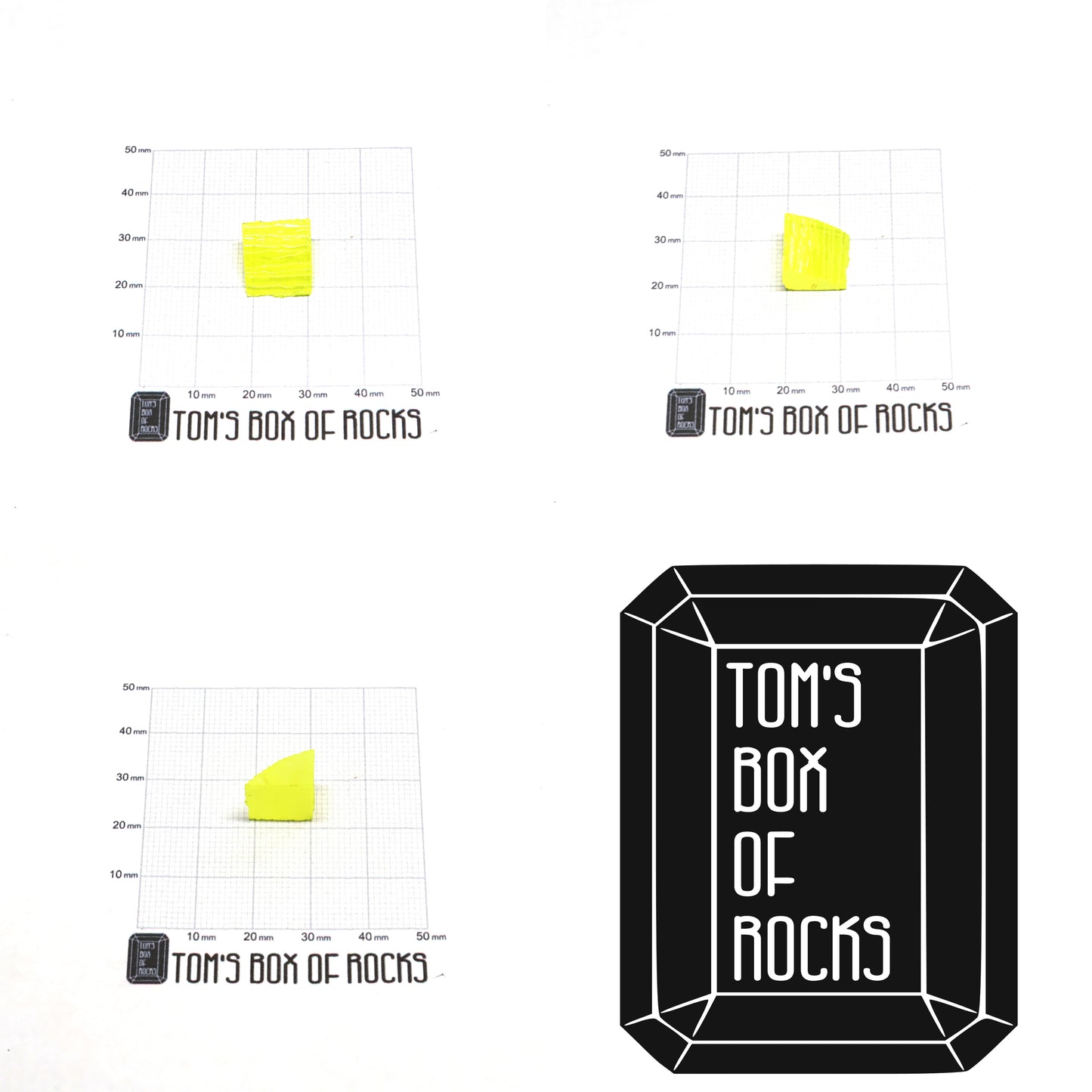 GAGG Lumogarnet Rough β Neon Yellow Fluorescent Crystal with Afterglow