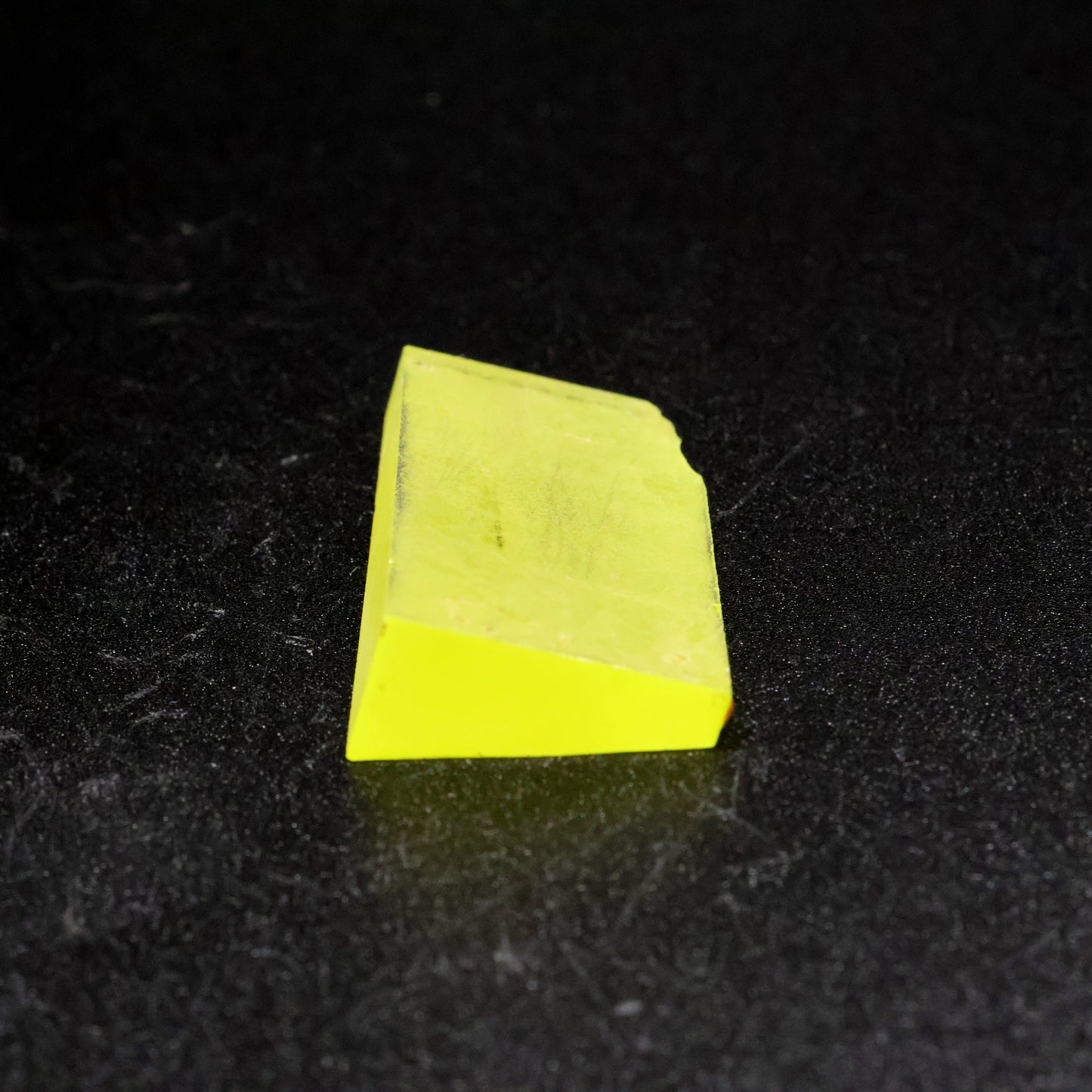 Day-Glow Yellow Gadolinium Aluminum Gallium Garnet (GAGG) Faceting Rough