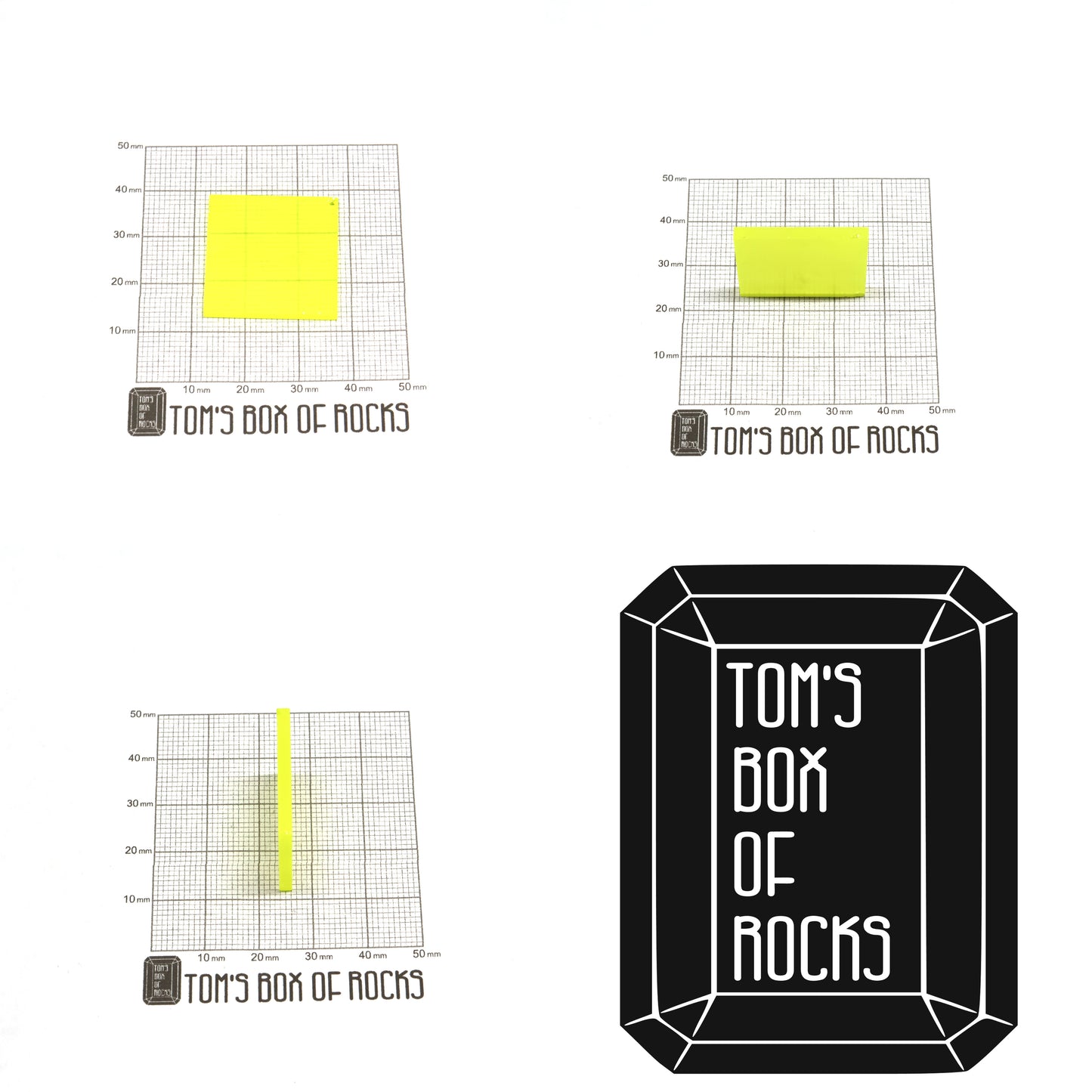 Day-Glow Yellow Gadolinium Aluminum Gallium Garnet (GAGG) Faceting Rough