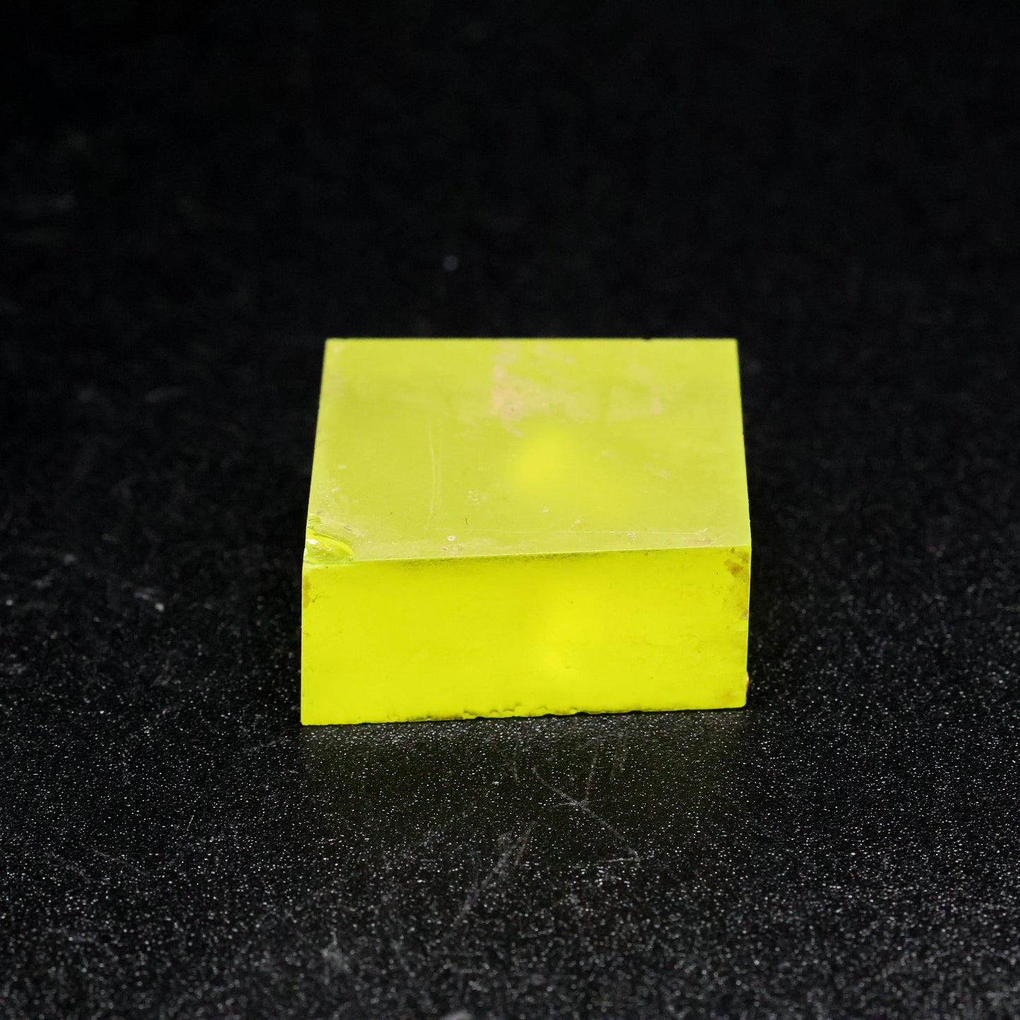 Day-Glow Yellow Gadolinium Aluminum Gallium Garnet (GAGG) Faceting Rough