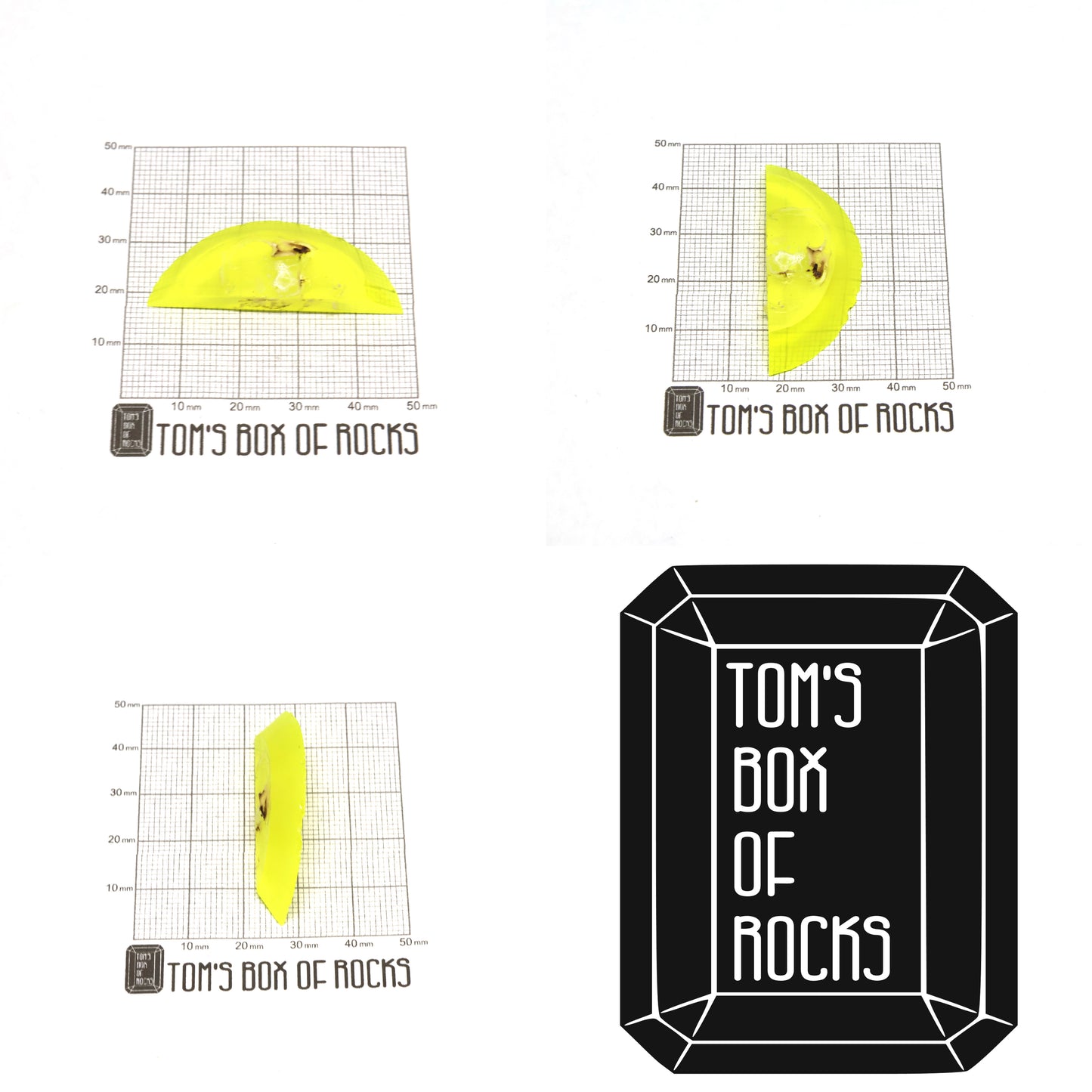 Day-Glow Yellow Gadolinium Aluminum Gallium Garnet (GAGG) Faceting Rough