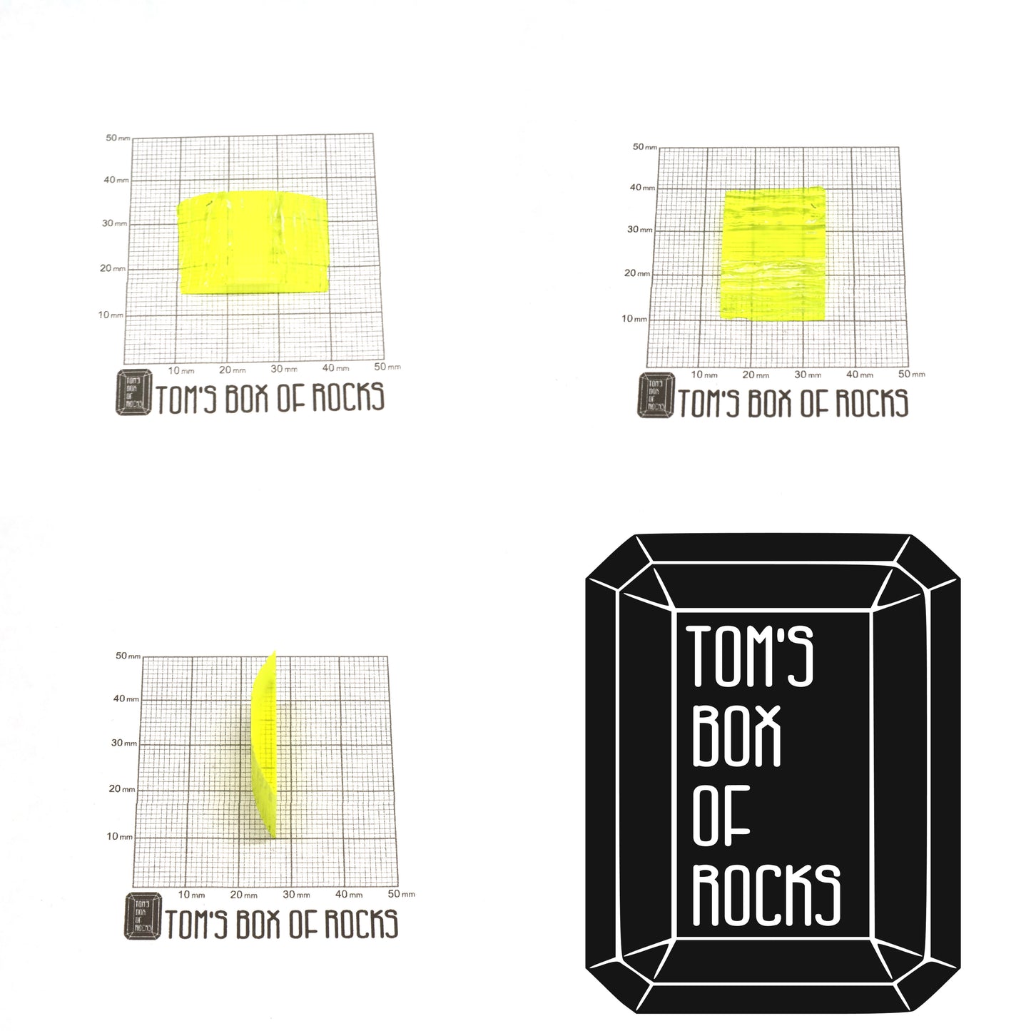 Day-Glow Yellow Gadolinium Aluminum Gallium Garnet (GAGG) Faceting Rough