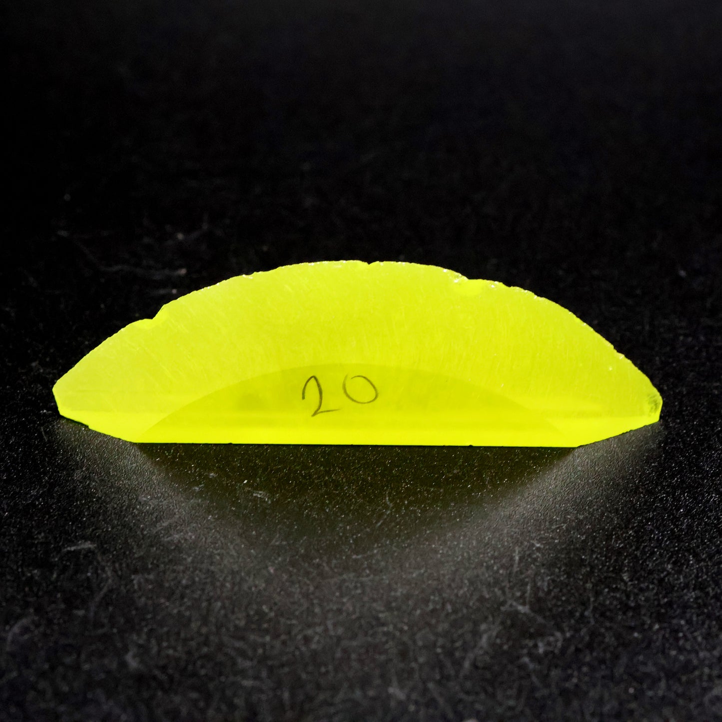 Day-Glow Yellow Gadolinium Aluminum Gallium Garnet (GAGG) Faceting Rough