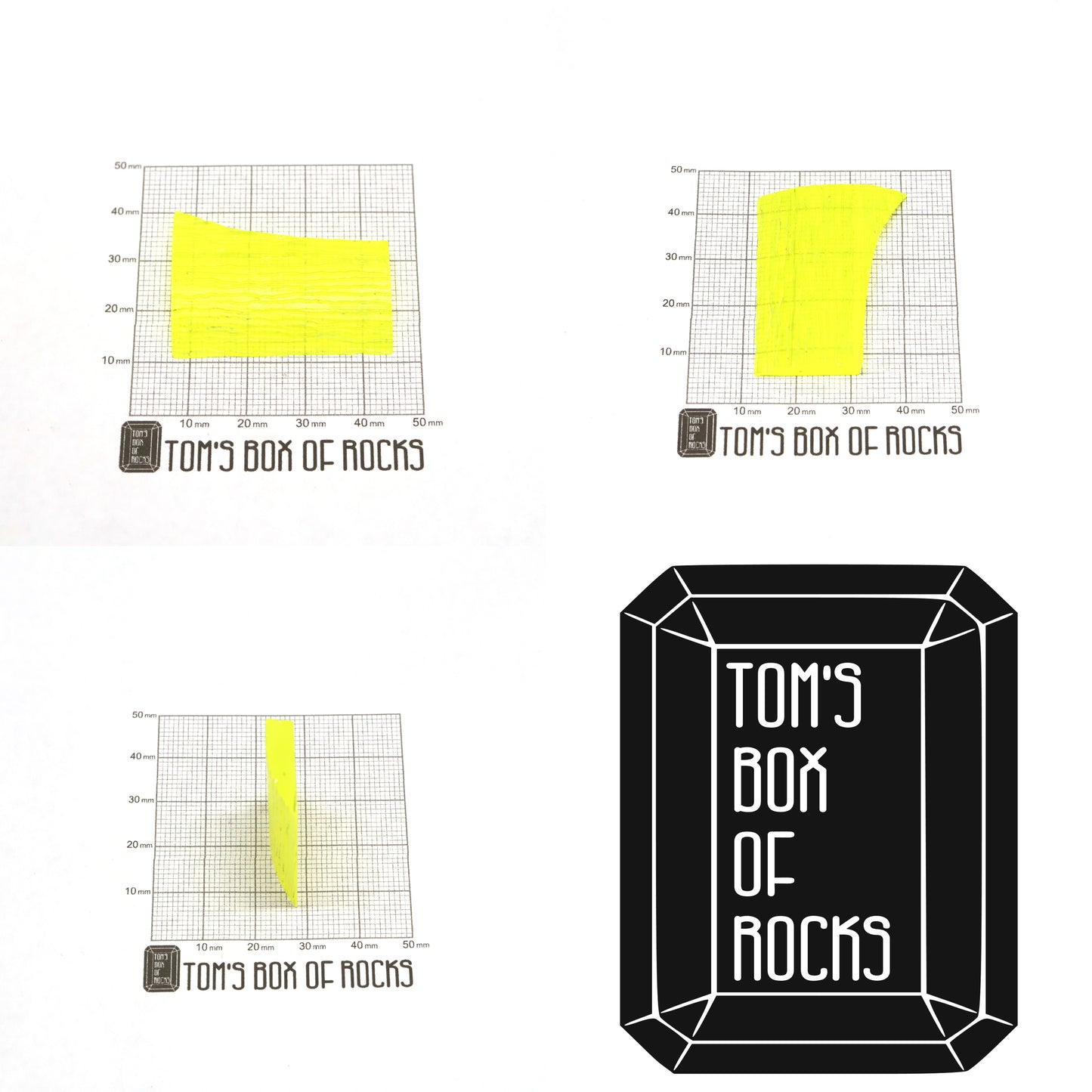 Day-Glow Yellow Gadolinium Aluminum Gallium Garnet (GAGG) Faceting Rough