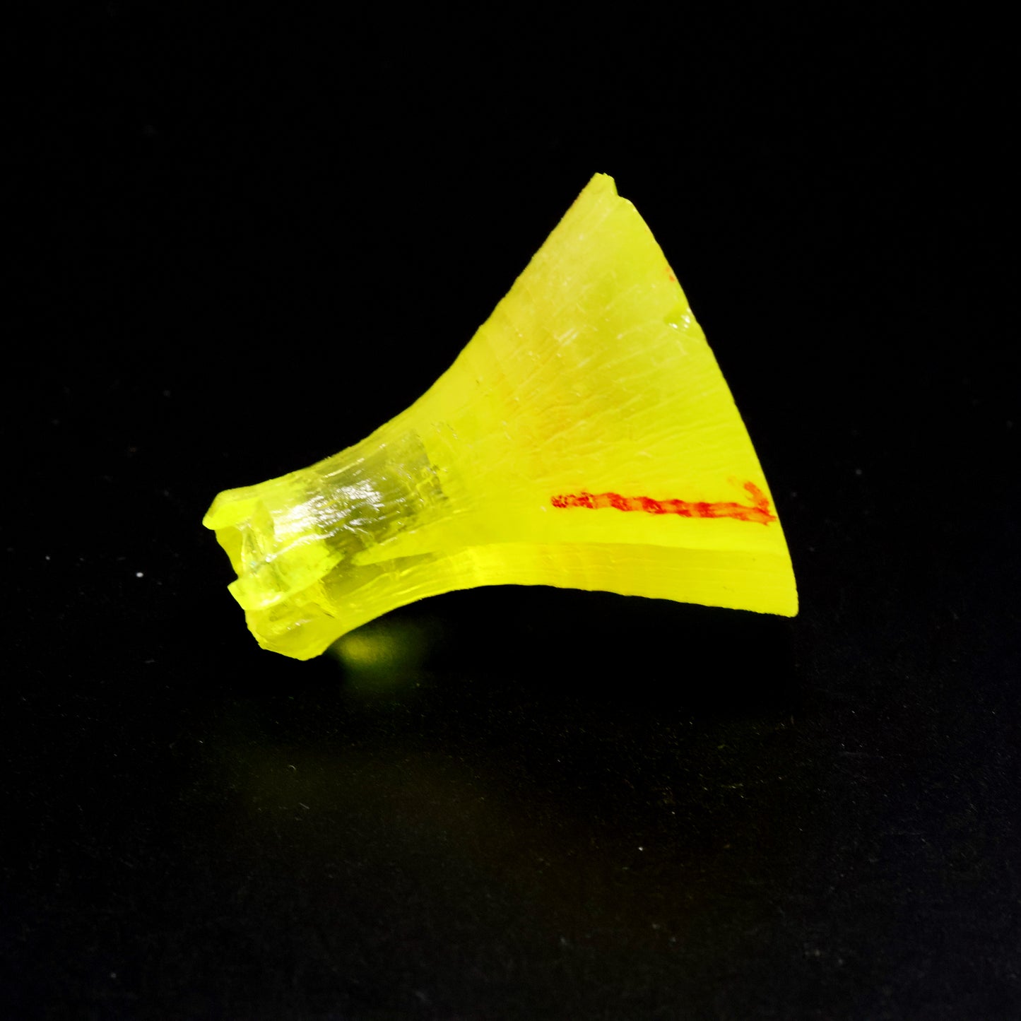 Day-Glow Yellow Gadolinium Aluminum Gallium Garnet (GAGG) Faceting Rough