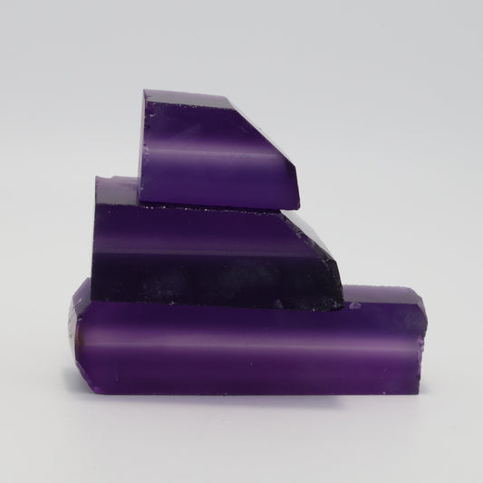 Amethyst Hydrothermal Synthetic Quartz - Lab Created Faceting Rough : #BEGIN