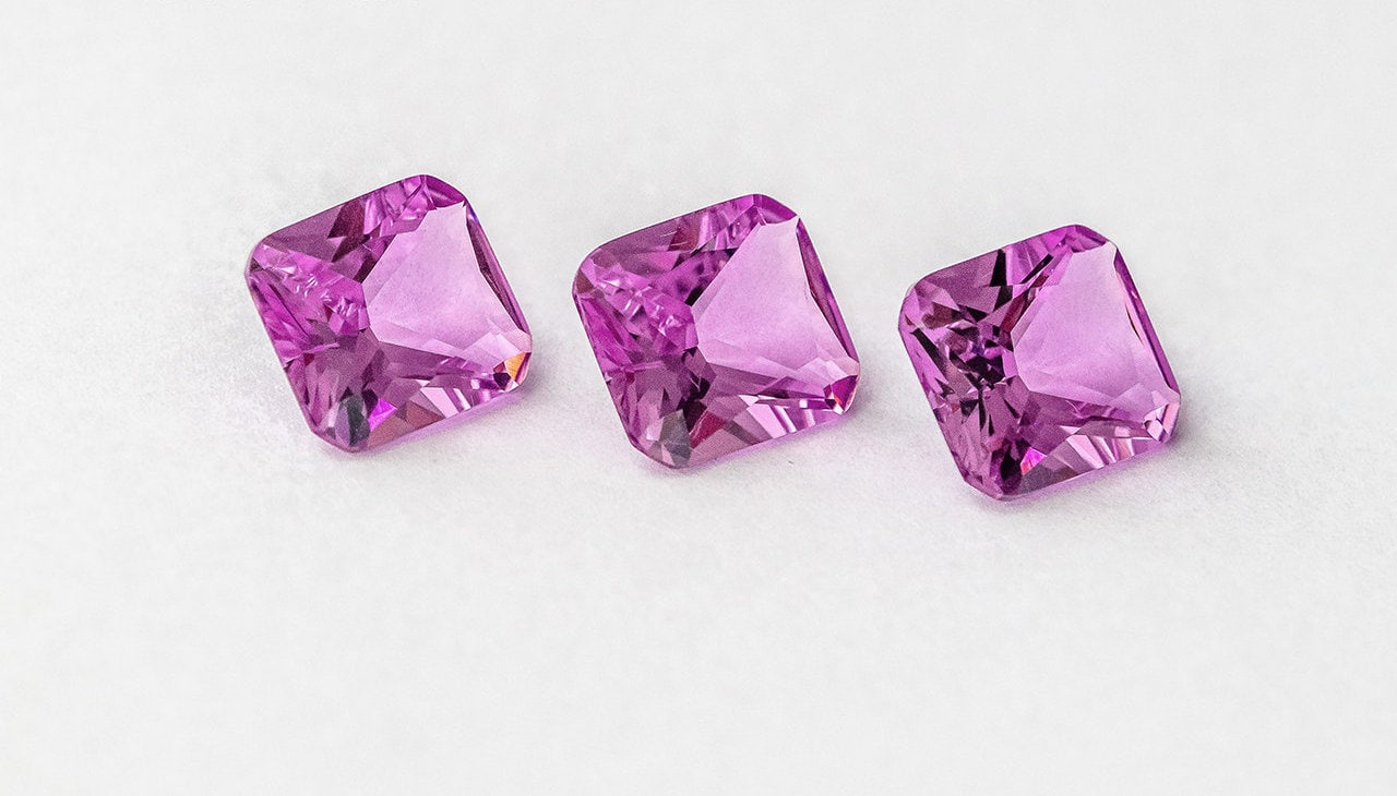 Kunzite Nanosital Synthetic Lab Created Faceting Rough for Gem Cutting - #A-4572 - Various Sizes