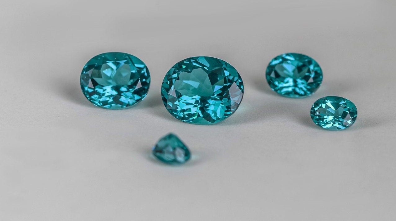 Blue Zircon Nanosital Synthetic Lab Created Faceting Rough for Gem Cutting - #C-134 - Various Sizes