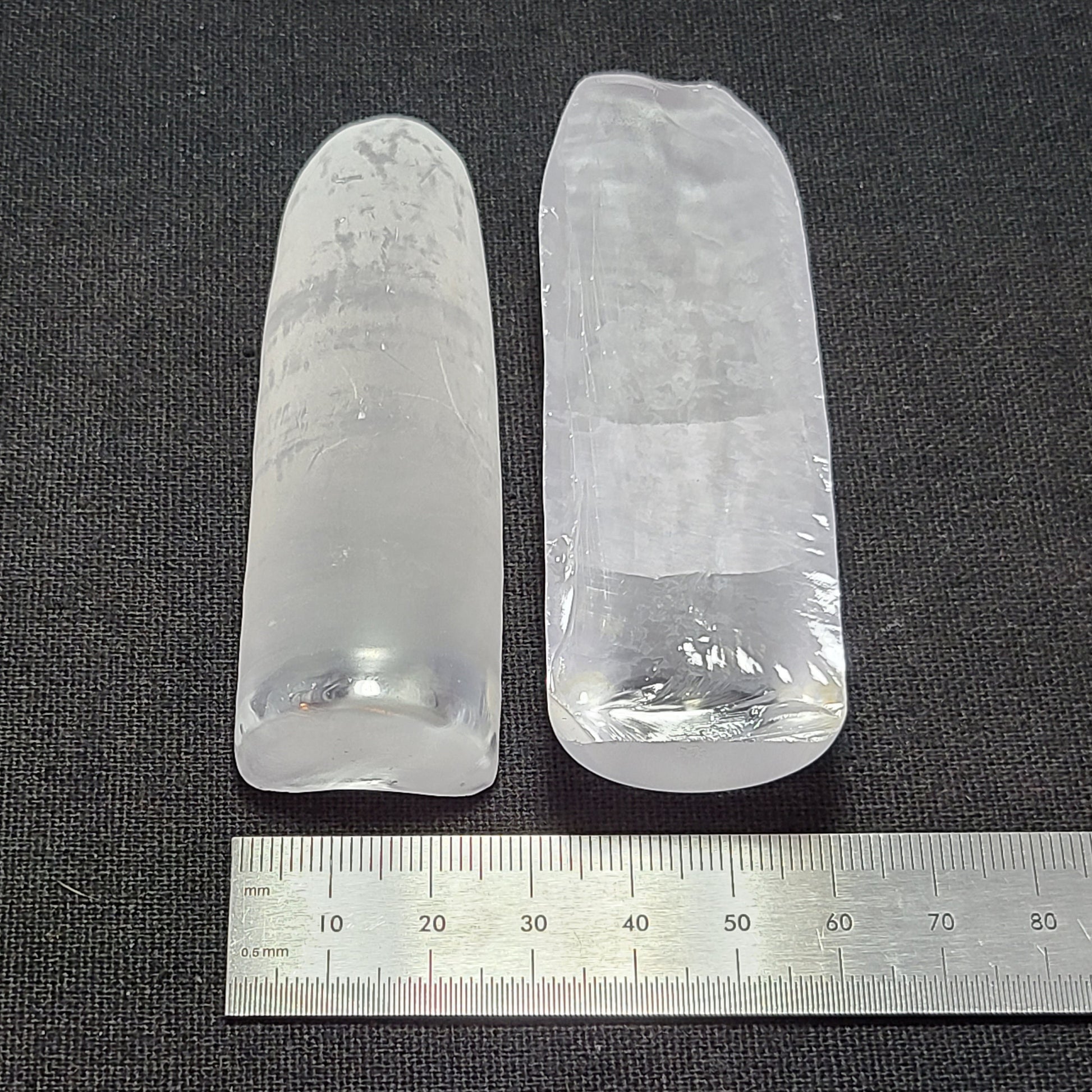 White #12 Lab Created Corundum Sapphire Faceting Rough for Gem Cutting - Various Sizes - Split Boule