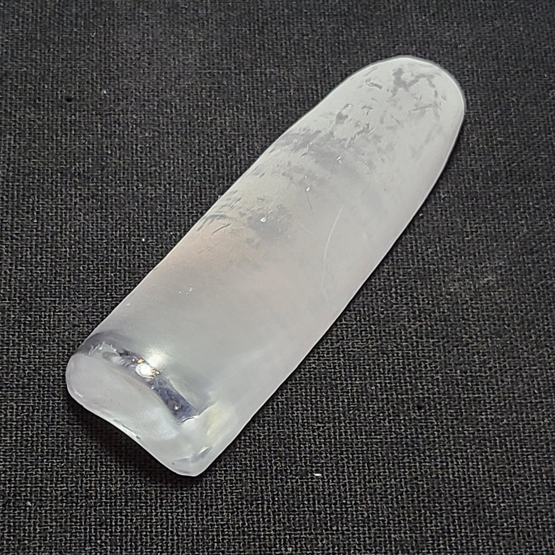 White #12 Lab Created Corundum Sapphire Faceting Rough for Gem Cutting - Various Sizes - Split Boule