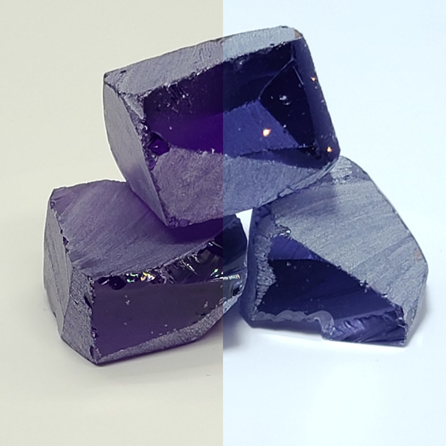 Color Changing Nanosital Synthetic Lab Created Faceting Rough for Gem Cutting - #E-114 - Various Sizes