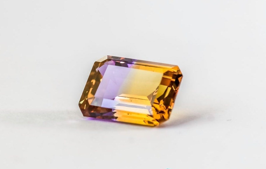 Ametrine Nanosital Synthetic Lab Created Faceting Rough for Gem Cutting - Bi-Color Purple-Orange - Various Sizes