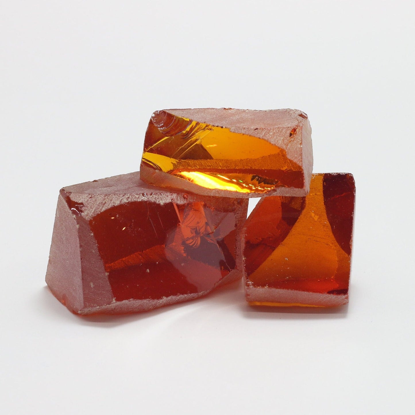 Orange Nanosital Synthetic Lab Created Faceting Rough for Gem Cutting - #144 - Various Sizes