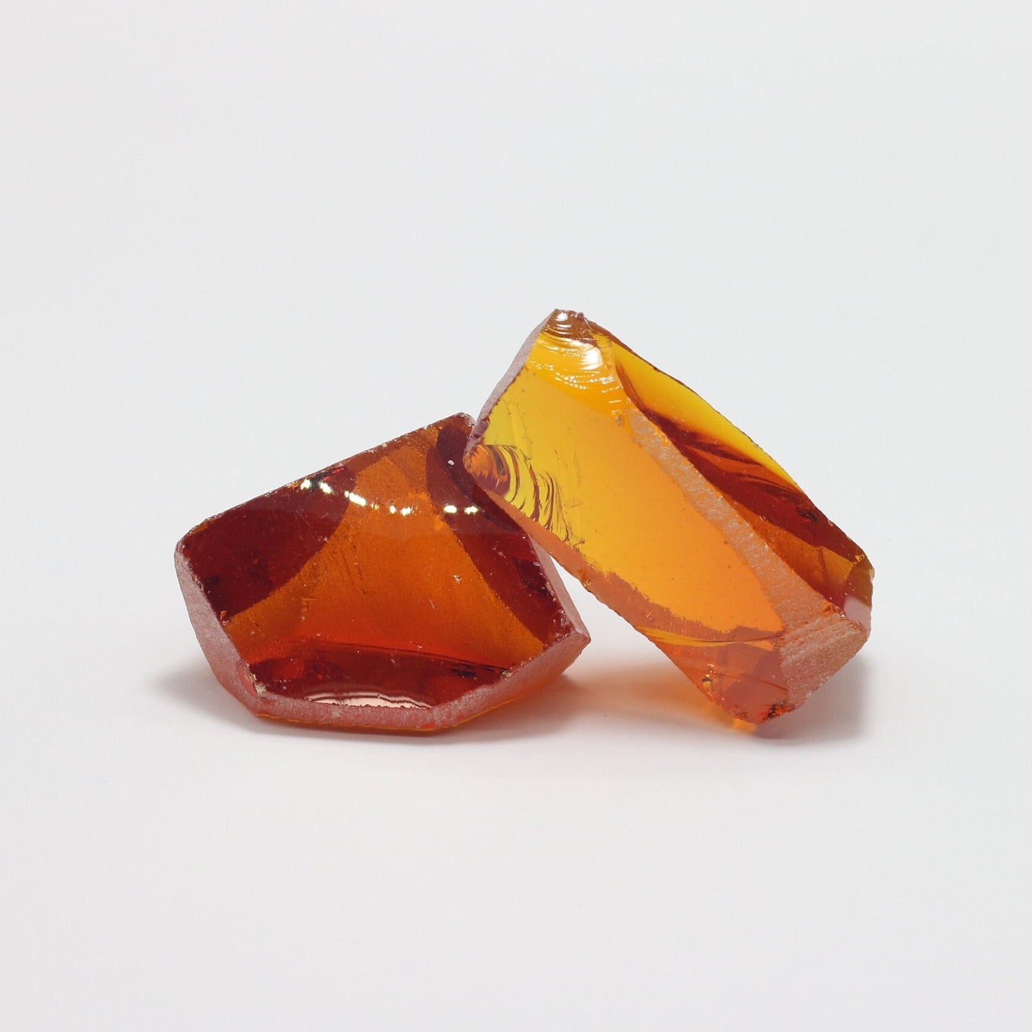 Orange Nanosital Synthetic Lab Created Faceting Rough for Gem Cutting - #144 - Various Sizes