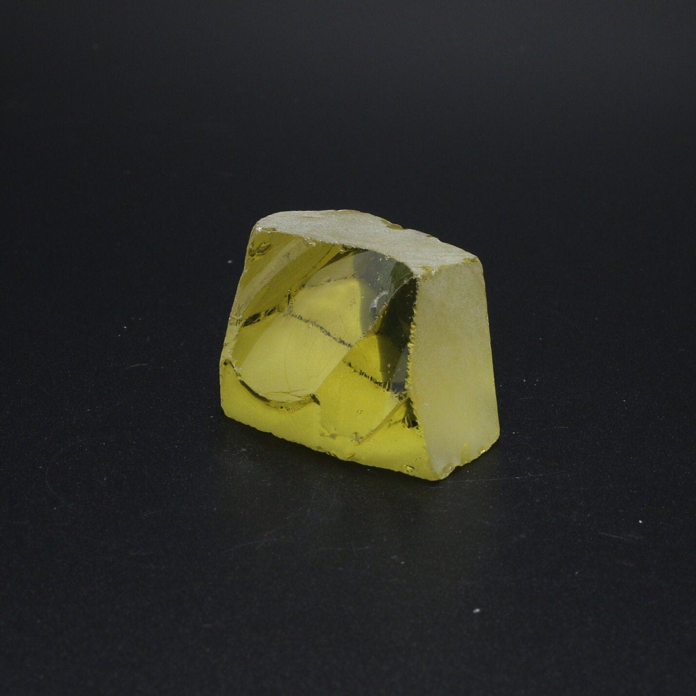Canary Yellow Citrine Nanosital Synthetic Lab Created Faceting Rough for Gem Cutting - #10 - Various Sizes