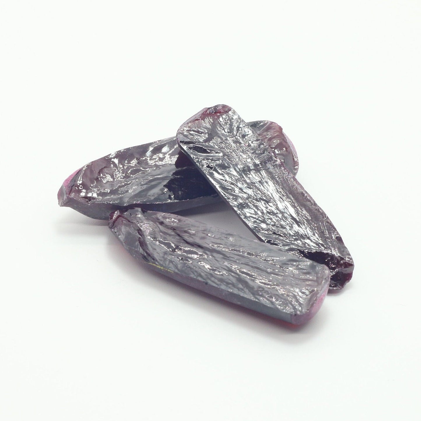 Very Dark Ruby Red #9 Lab Created Corundum Sapphire Faceting Rough for Gem Cutting - Various Sizes - Split Boule