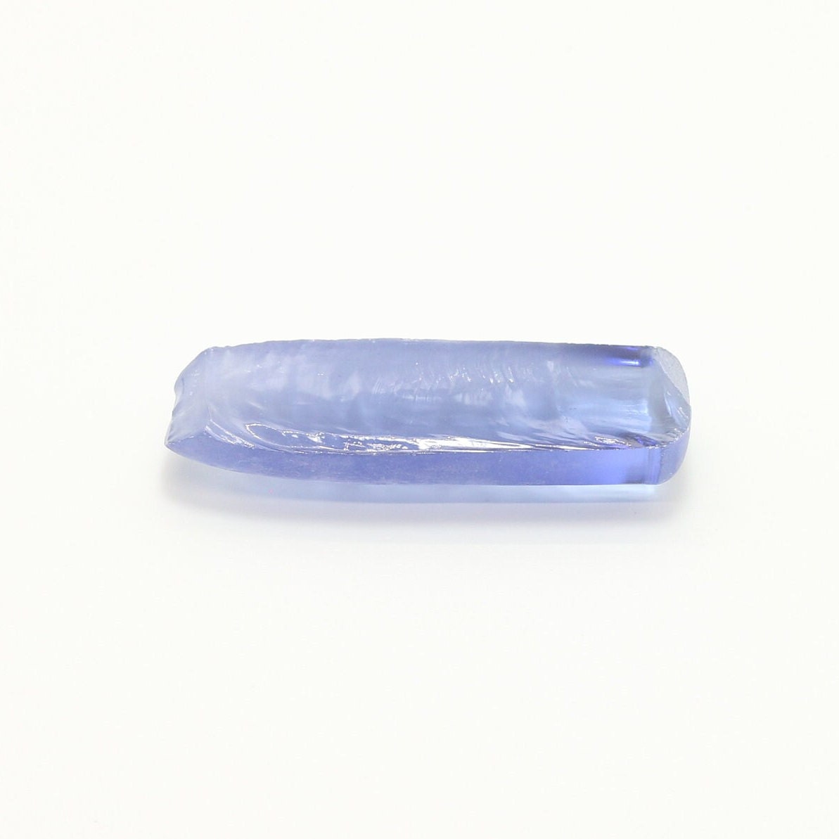 Blue Topaz #30 Lab Created Corundum Sapphire Faceting Rough for Gem Cutting - Various Sizes - Split Boule