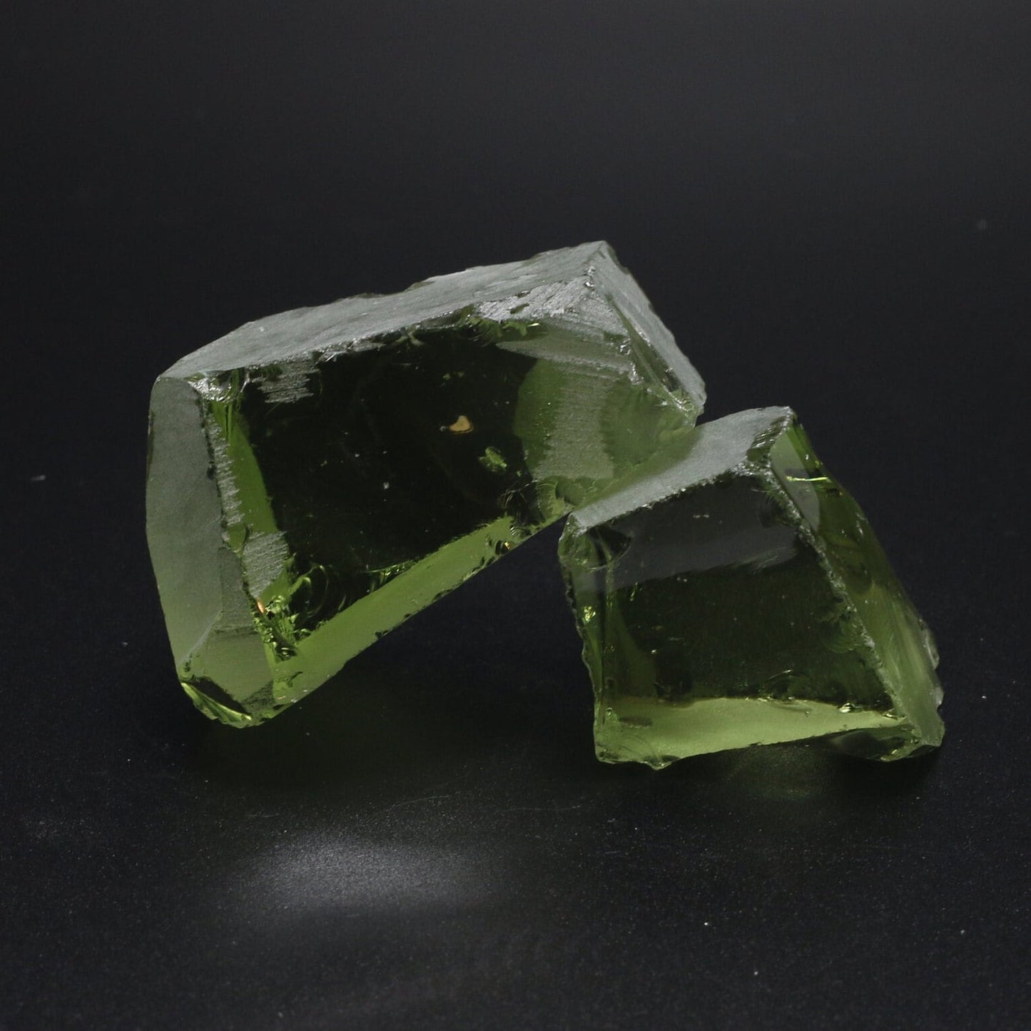 Green Beryl Nanosital Synthetic Lab Created Faceting Rough for Gem Cutting - #18- Various Sizes