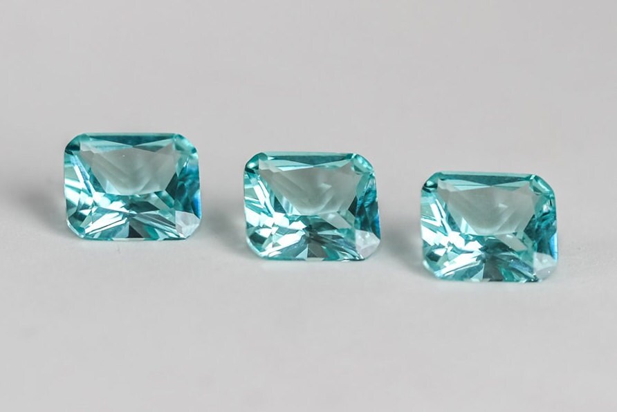 Aquamarine Nanosital Synthetic Lab Created Faceting Rough for Gem Cutting - #A-108 - Various Sizes