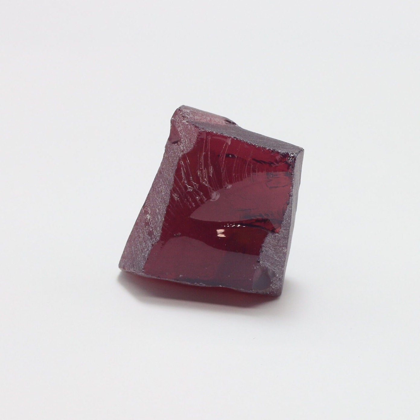 Light Bordeaux Nanosital Synthetic Lab Created Faceting Rough for Gem Cutting - #A-7859 - Various Sizes