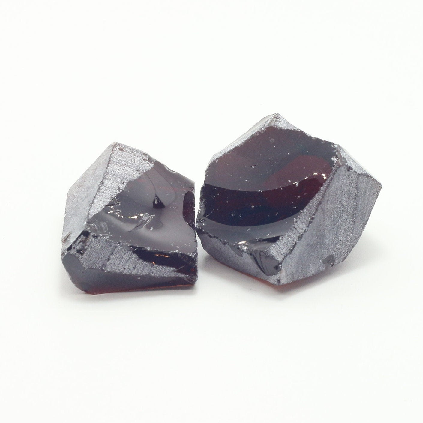 Cognac Garnet Nanosital Synthetic Lab Created Faceting Rough for Gem Cutting - #E-120 - Various Sizes