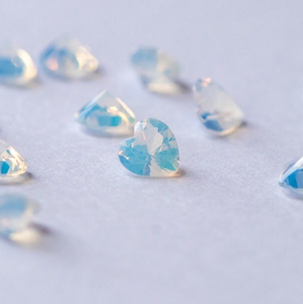 White Opal Nanosital Synthetic Lab Created Faceting Rough for Gem Cutting - #001 - Various Sizes