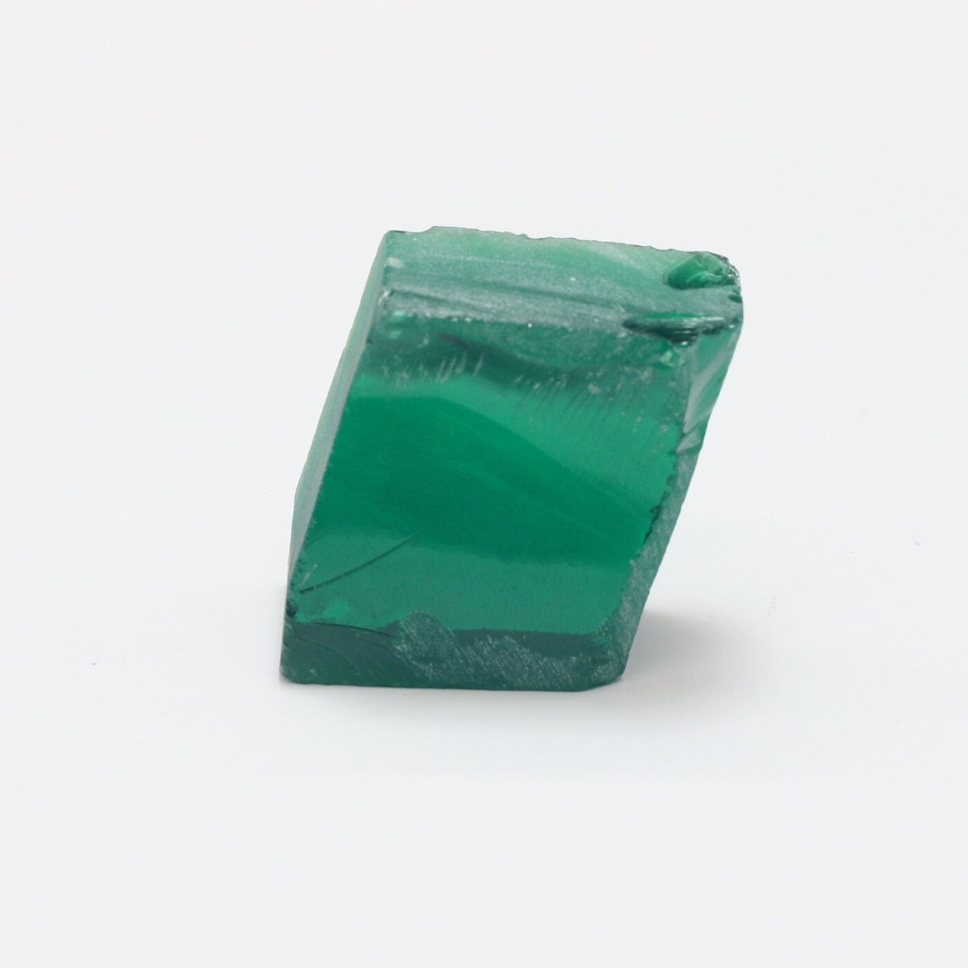 Light Emerald Nanosital Synthetic Lab Created Faceting Rough for Gem Cutting - #0/3 - Various Sizes