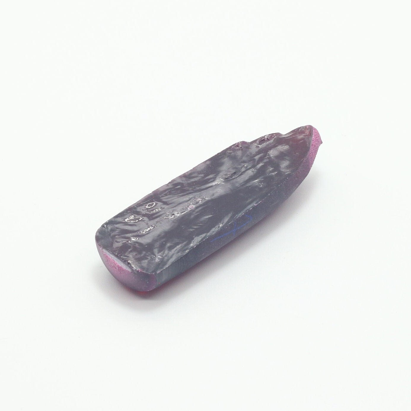 Very Dark Ruby Red #9 Lab Created Corundum Sapphire Faceting Rough for Gem Cutting - Various Sizes - Split Boule