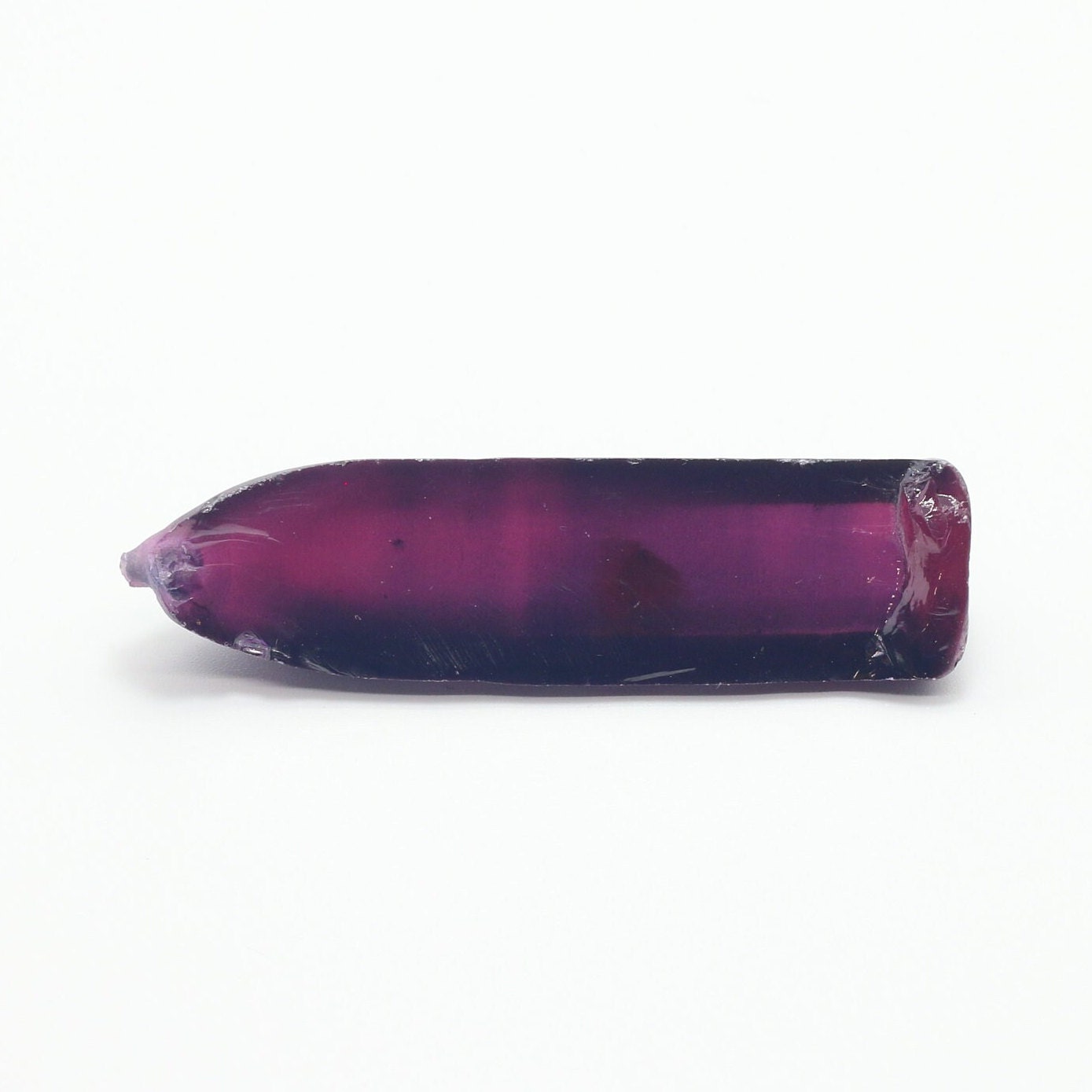 Dark Purple #66 Lab Created Corundum Sapphire Faceting Rough for Gem Cutting - Various Sizes - Split Boule
